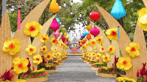tiểu cảnh đường hoa