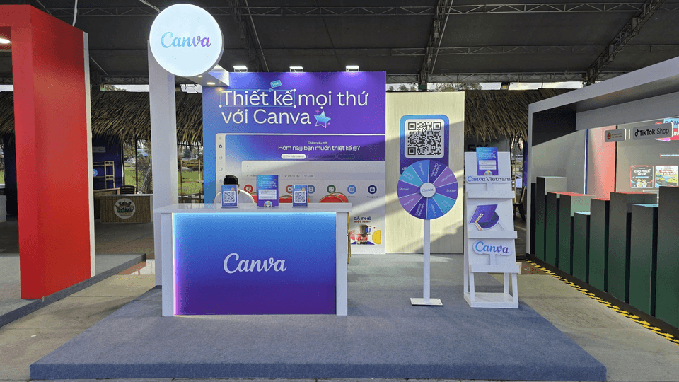 Thiết kế Booth triển lãm tại Lễ hội Trái cây Đồng Tháp của Canva