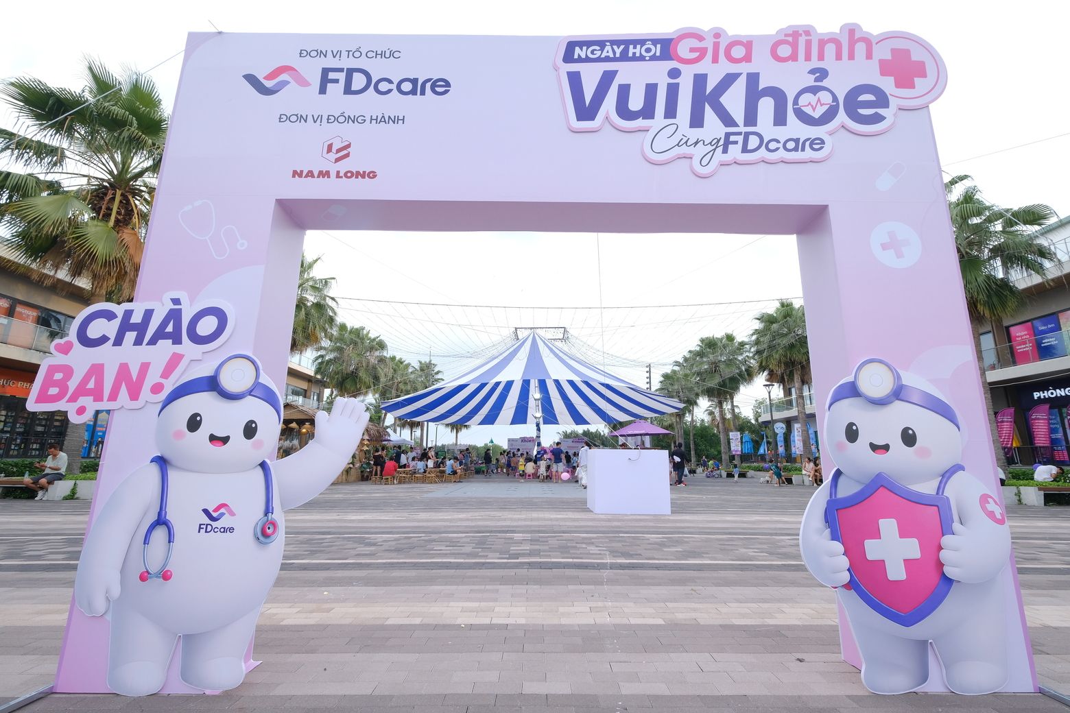 Cổng chào Ngày hội gia đình vui khỏe cùng FDcare