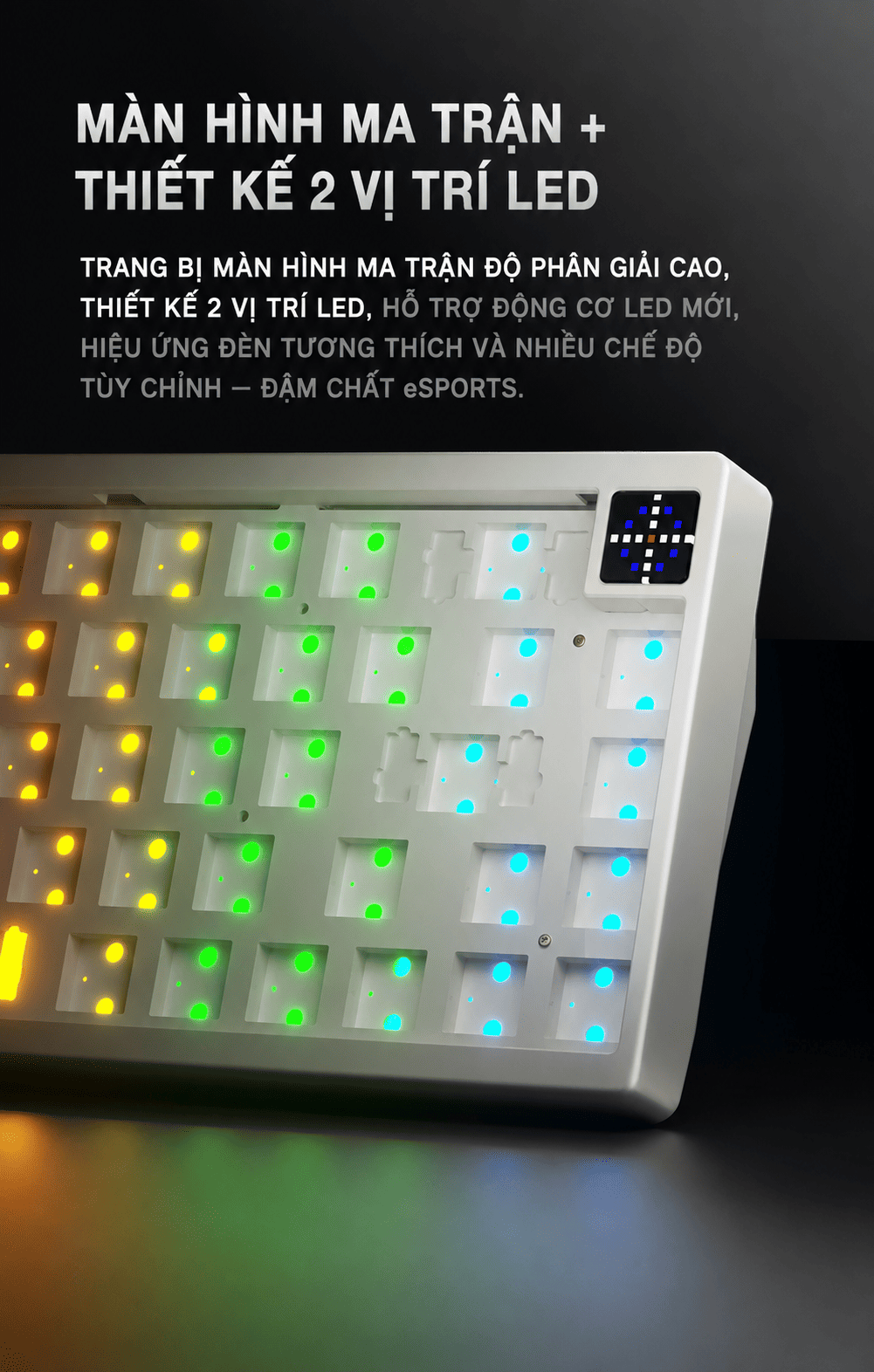 PMO SHENLIN GL68 màn hình ma trận và thiết kế hai vị trí LED