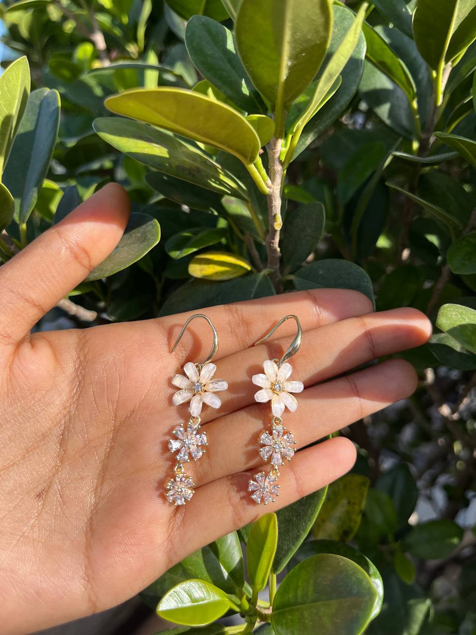 Beautiful floral earrings