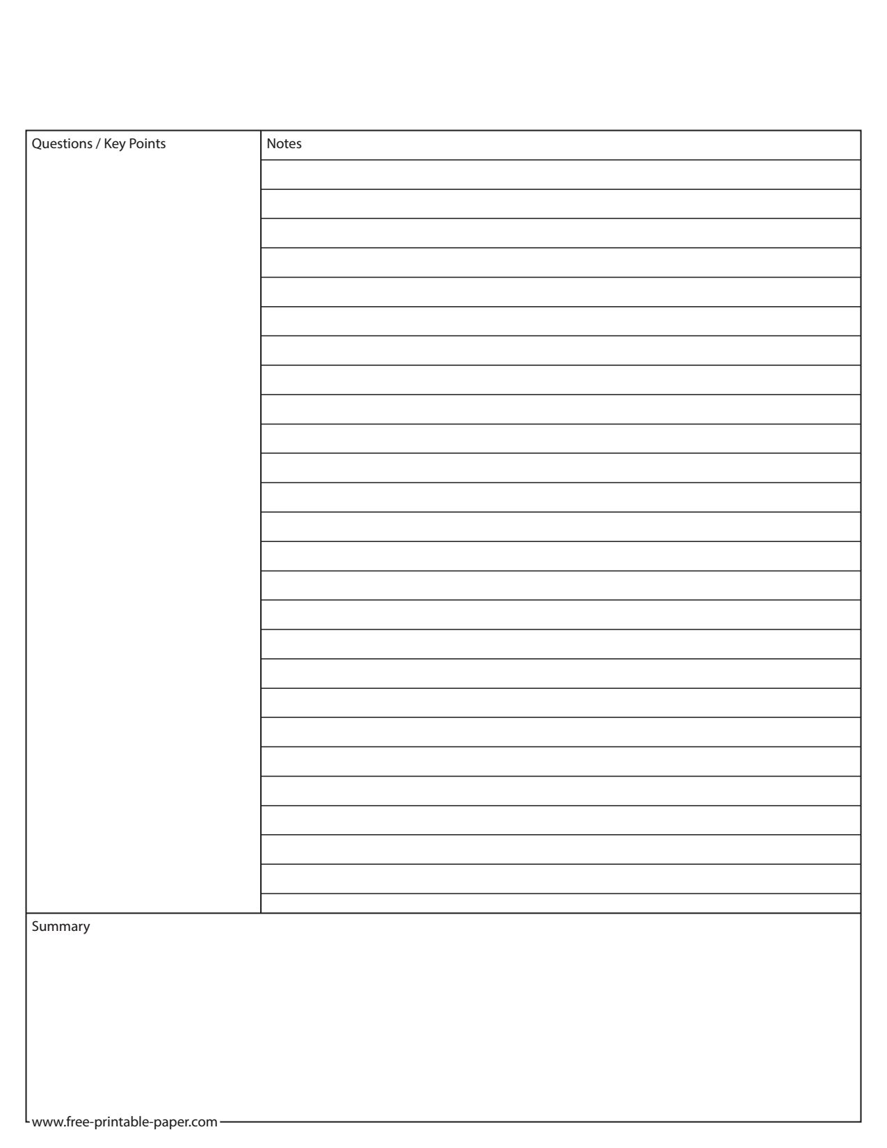 Avid Notes Template