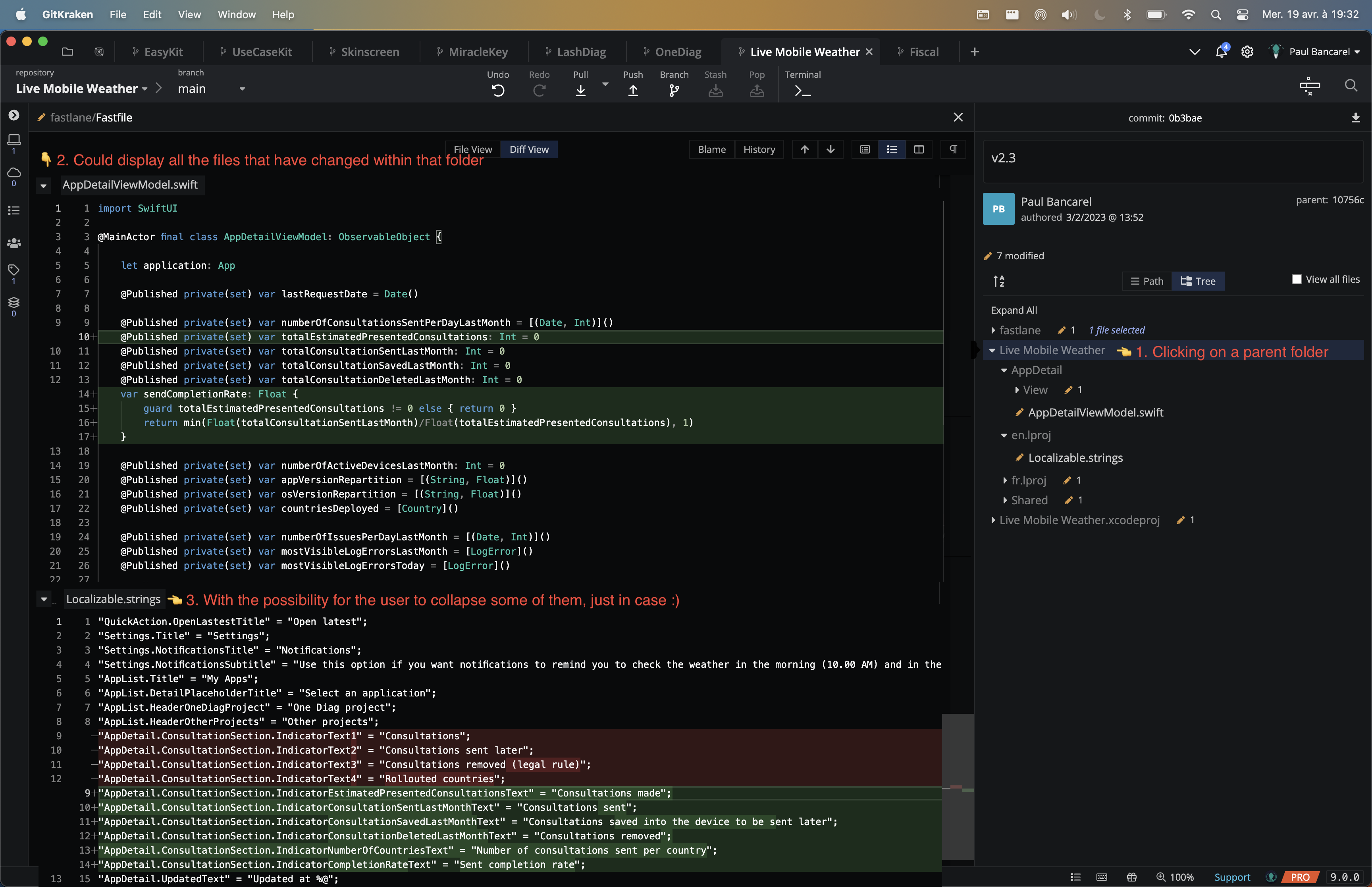 [Feature] - See all files changed of a folder at once - GitKraken