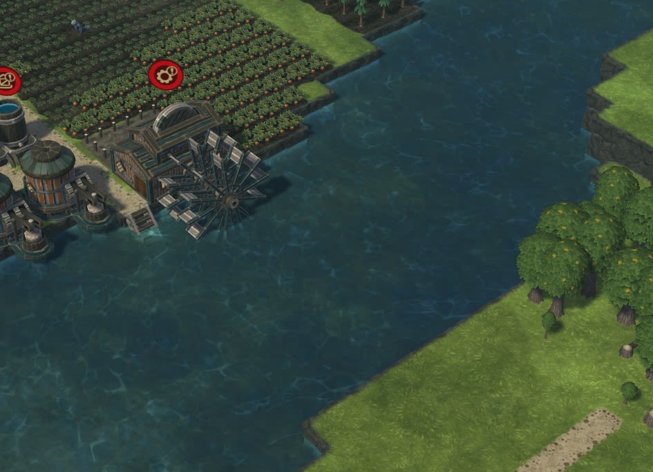 Water wheel does not produce power even if water is flowing