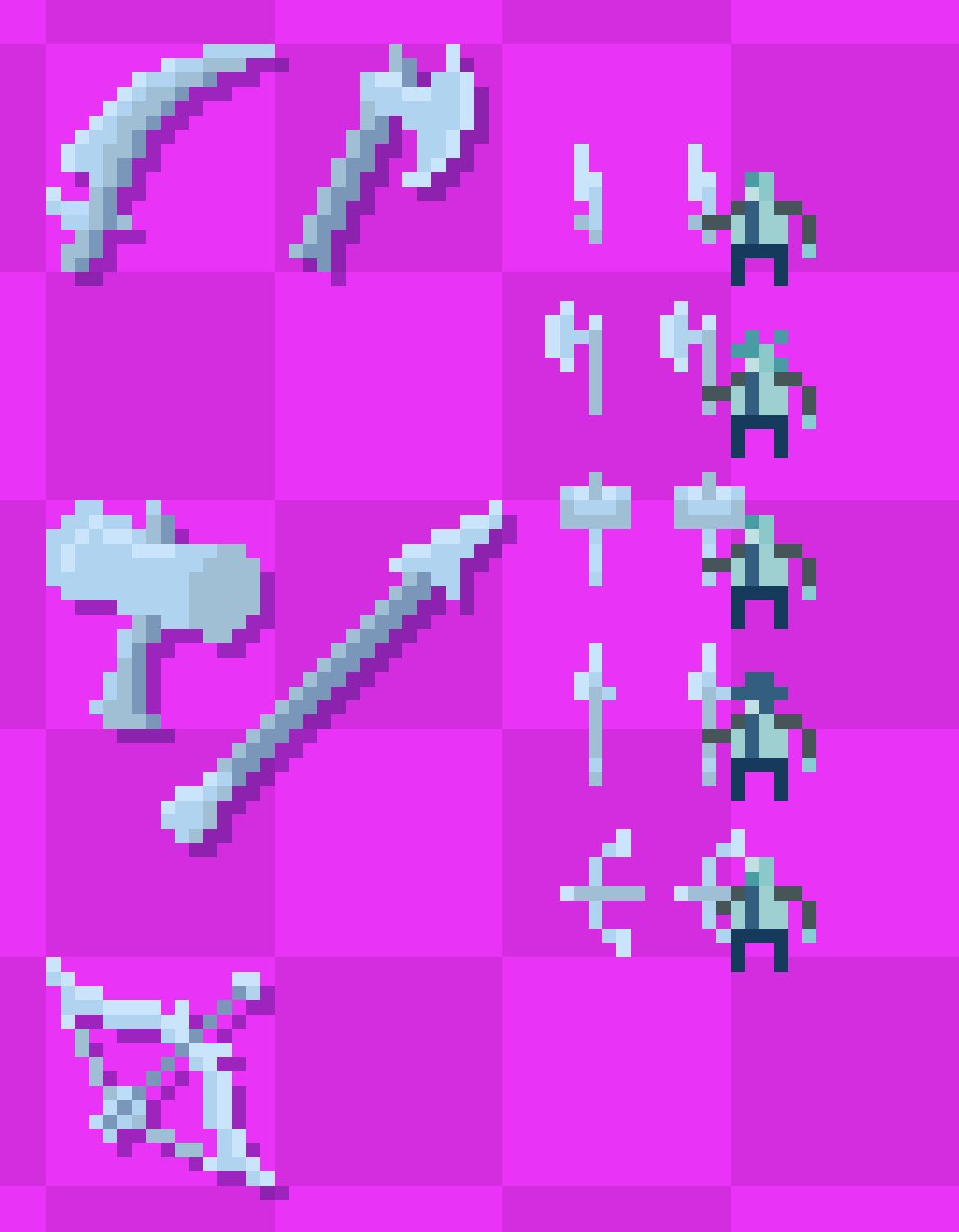 Ice weapons! Cold ones spawn with them, and when they his a unit or ...