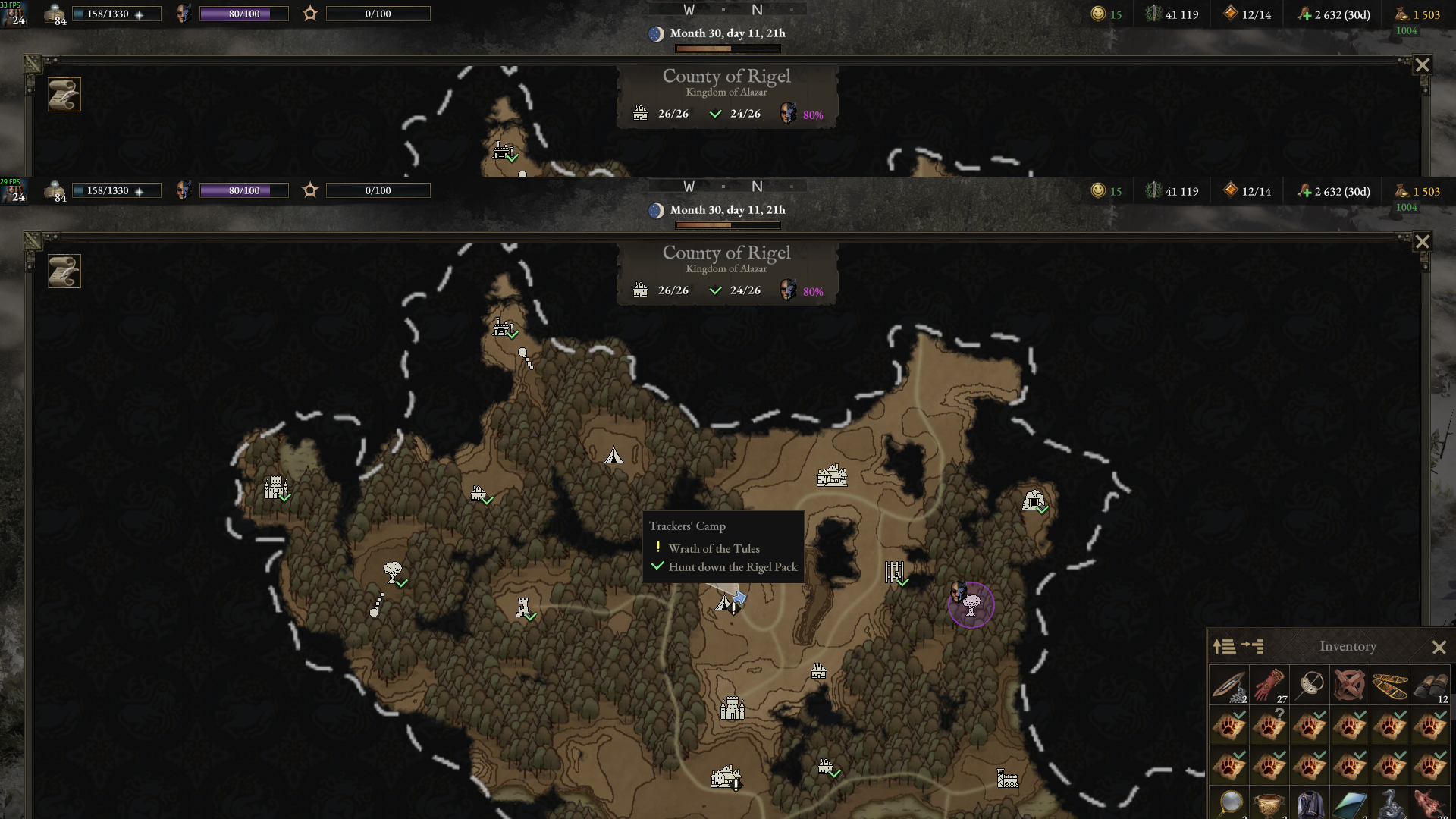 Rigel hunt achievement doesnt work and map doesnt got a check - Wartales