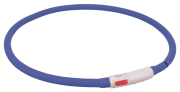 Lysende Halsbånd 12642 Royal Blå Silikon M/USB Lader XS-XL 70cm/10mm