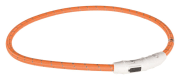 Lysende Halsbånd 12705 Oransje M/USB Lader L/XL 65cm