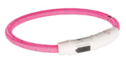 Lysende Halsbånd 12706 Rosa M/USB Lader XS/S 35cm