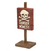 Akv. Pynt 234-464649 Warning Sign - Danger Mines 4x3,2x10,1cm