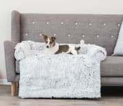 Hunde/Katteseng 38045 Harvey Sofa Bed Hvit/Sort Langhåret Plysj 70x90cm