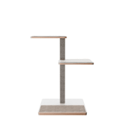 Cat tree Owen 2 + SA 109 cm Wood/Sisal/Polyester white/grey/grey