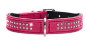 Collar Diamond Petit 24/XXS-XS Cowleather pink/black