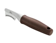 Trim knife sickle-shaped fine Spa Plastic brown/grey