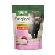 NM Pouches Hund Junior/Puppy Kylling, Lam og Ris 300g (8stk) Rosa