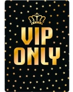 Metallskilt Vip Only 21x14,8cm