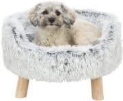 Hundeseng 38032 Harvey Sofa Sort/Hvit Ø46cm/28cm Langhåret Plysj