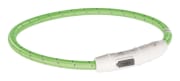 Lysende Halsbånd 12701 Grønn M/USB Lader M/L 45cm