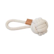 Hundeleke 305-445228 Tauknuteball Harper S Beige M/Håndtak 22cm/Ø12mm