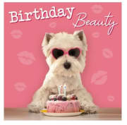 Kort Birthday Beauty 13,7x13,7cm