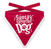Julebandana 44491 Santas Favorite Dog Rød L