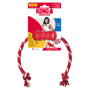 Hundeleke KONG Dental w/Rope S