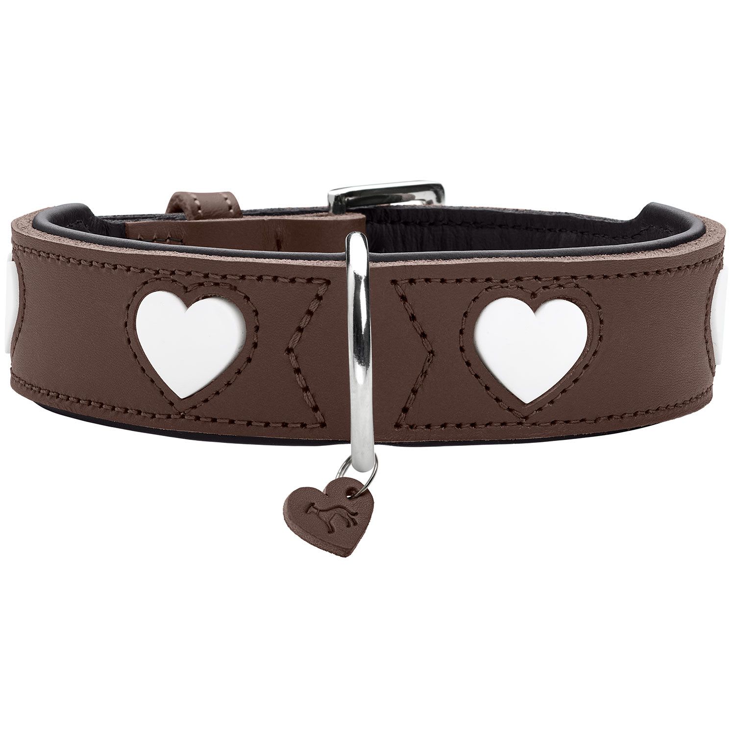 Collar Love 37/XS-S Cowleather brown/black Febo Norge