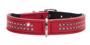 Collar Diamond Petit 30/XS Cowleather red/black