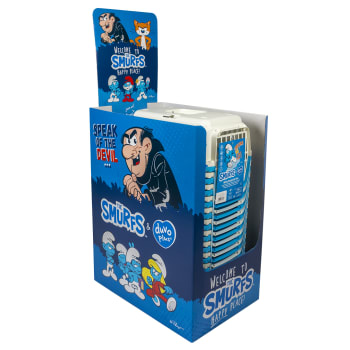 Transportkasse Hefty Smurf 46x30x30cm Hvit/Blå 15stk i Display
