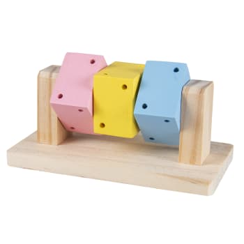 Gnagerleke L12577 Spinnende Cuber i Tre 14x7,5x6,5cm