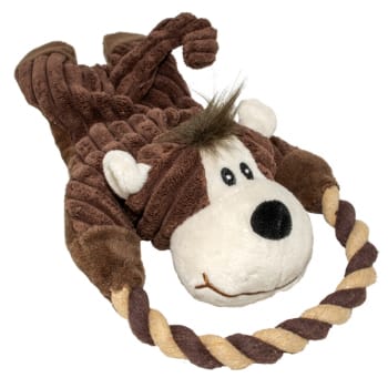 Hundeleke Zoo Friends Matt Ape Loop 32,5x16x7,5cm Plysj/Tau Brun