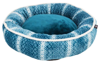 Juleseng 92542 Lumi Julemotiv i Plysj Petrol/Hvit Ø50cm