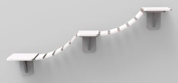 Kattemøbel 49931 Taubro Til Vegg I Tre/Sisal 150x30cm Hvit