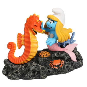 Akv. Pynt 234-472699 Smurfs Underwater Seahorse 13,5x6,8x10,1cm