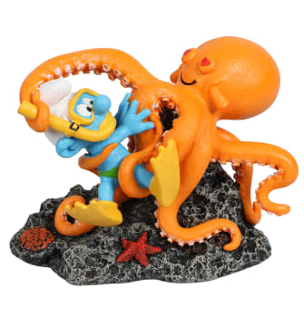 Akv. Pynt 234-472675 Smurfs Underwater Octopus 13,4x7,9x9,8cm