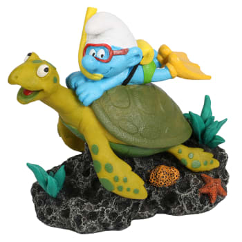 Akv. Pynt 234-472651 Smurfs Underwater Turtle 12,9x7,5x12cm
