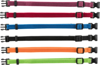 Halsb. Valpesett 15555 22-35cm M/L 6stk Rød/Grønn/Gul/Lilla/Blå/Sort