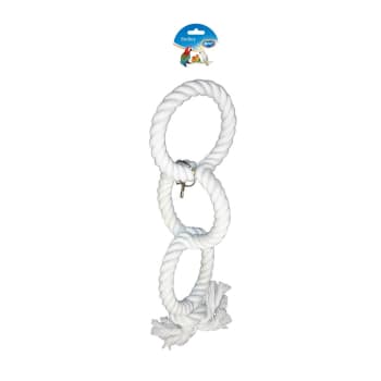 Fugleleke 4745006 Papegøye 3 Tauringer Hvit 43cm