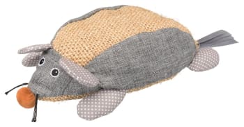 Katteleke 45599 Sisal Mus i Stoff Natur/Grå M/Catnip 30cm