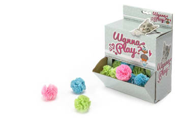 Katteleke Wanna Play Paper Ball Ø5cm (36stk i pk)