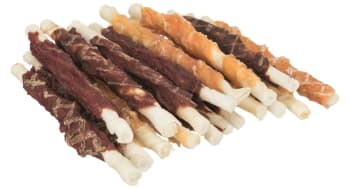 Tyggerull Natur Mix M/Kylling, Lam & Biff 10cm 250g (6stk)