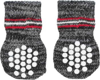 Hundesokk 19505 Bomull M/Anti Skli Str. L/XL 2stk Grå