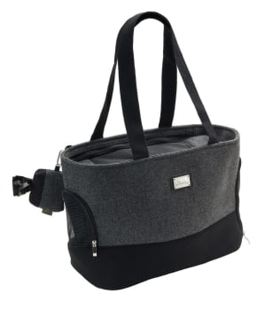 Carrier bag Barcelona 40x20x30 cm Polyester grey with poop bag case