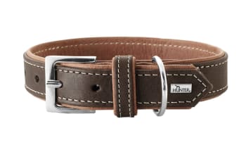Collar Porto 35/XS-S Cowleather darkbrown/cognac