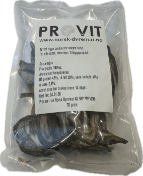 PROVIT Tørket Lodde Fisk 70g (Kart pris 10stk)