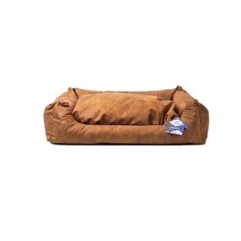 Let's Sleep Sweet Dreams Dog Basket w/ Cushion XL Cognac