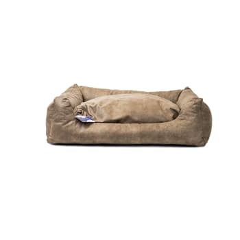 Let's Sleep Sweet Dreams Dog Basket w/ Cushion L Taupe