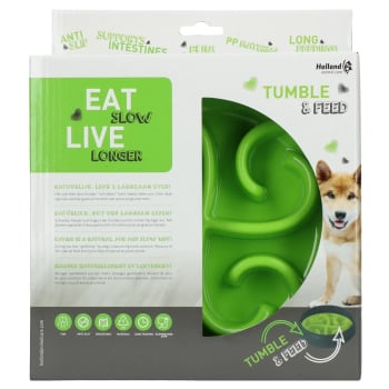 Eat Slow Live Longer Tumble Feeder Green