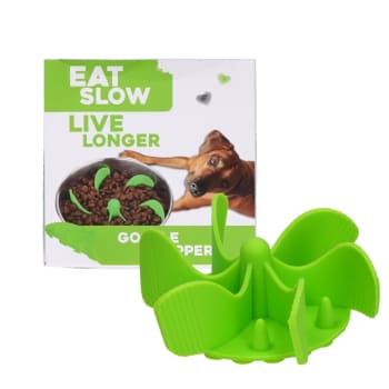 Eat Slow Live Longer Gobble Stopper Green
