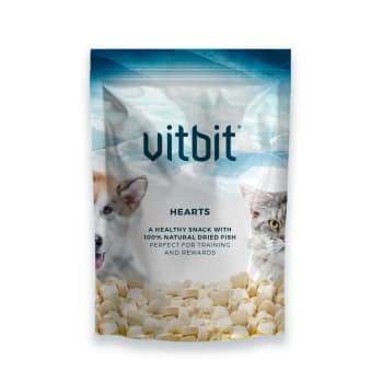Vitbit Hearts 80g 100% Naturlig Tørket Fisk